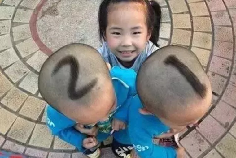 奇葩|父母为了区分多胞胎,给孩子搞“发型设计”,结果一个比一个奇葩