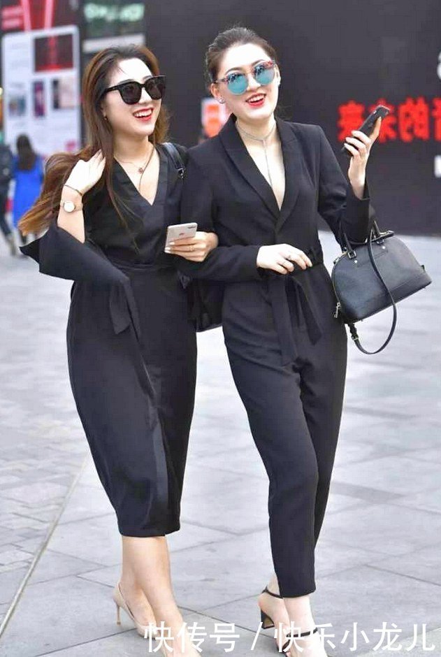 连体阔腿裤出街的小姐姐,起到增光添彩的效果