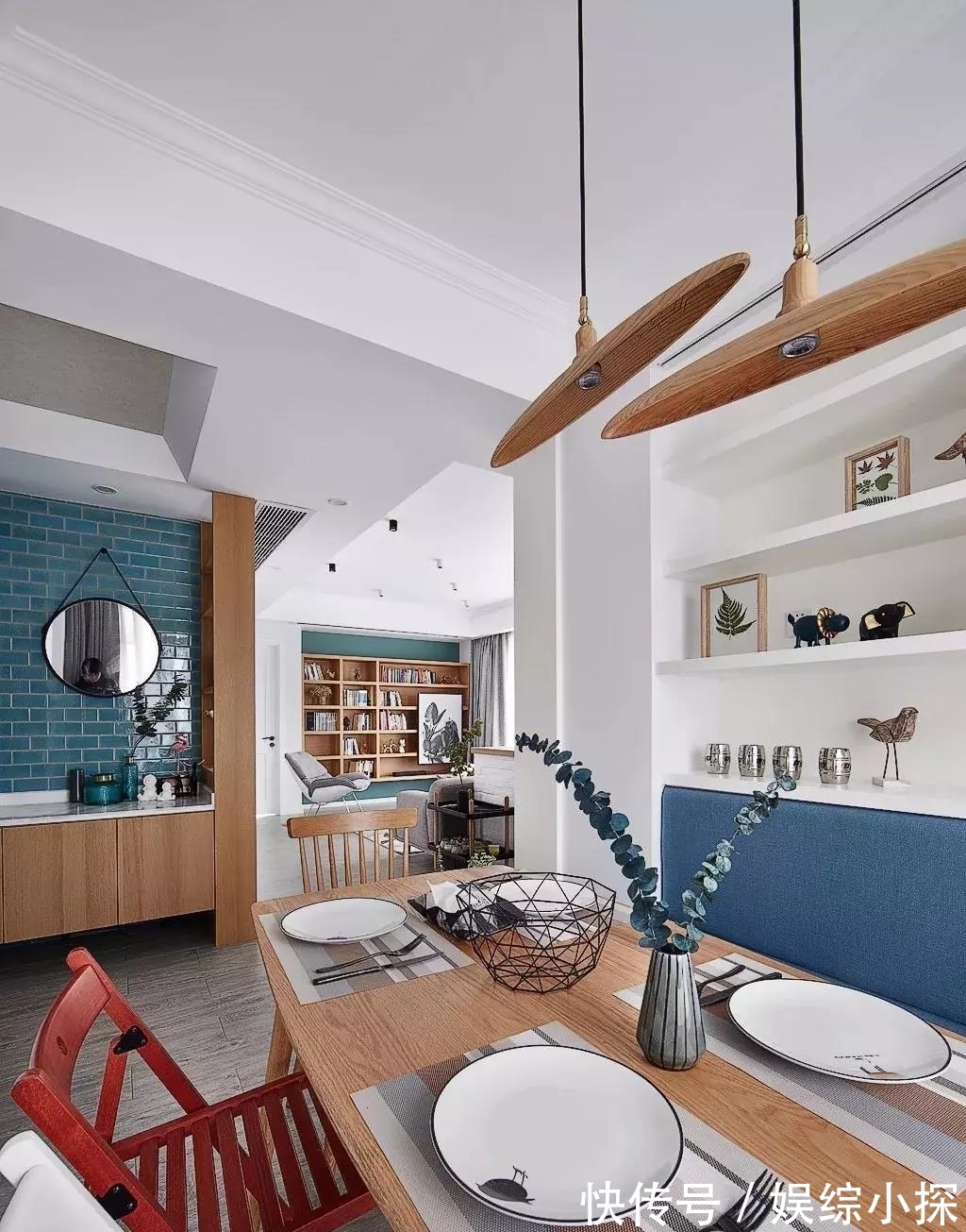 吧台|118㎡惬意北欧三居,客厅吧台设计独具匠心,主卧最有韵味!