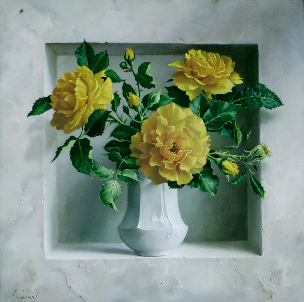 绘画！比利时画家瓦格曼斯的油画，笔触细腻，逼真生动