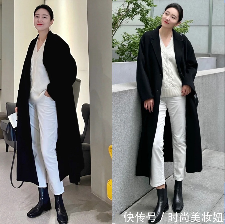 时髦 为何你穿“黑色大衣”这么老气?来看她们的穿搭,高级又时髦