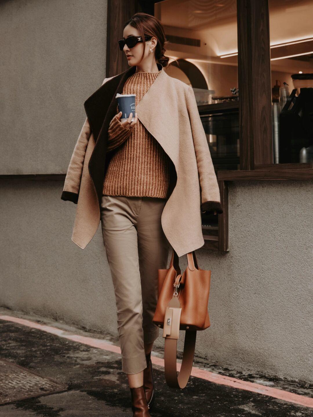 开衫 想把毛衣穿好也很简单,来看时尚博主的looks,给足你灵感