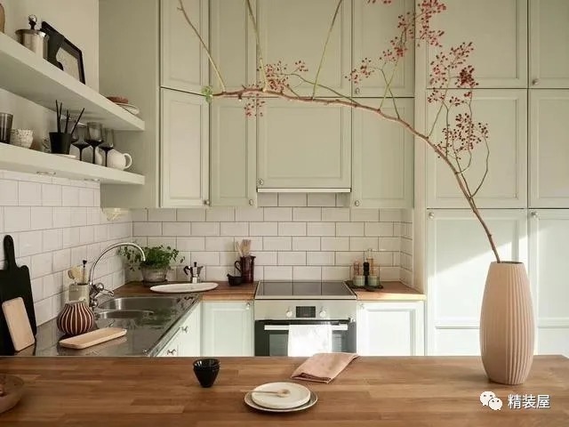 浅绿色|50平北欧小户型住宅,粉嫩绿色加上美美的阳光,清新简约真的赞