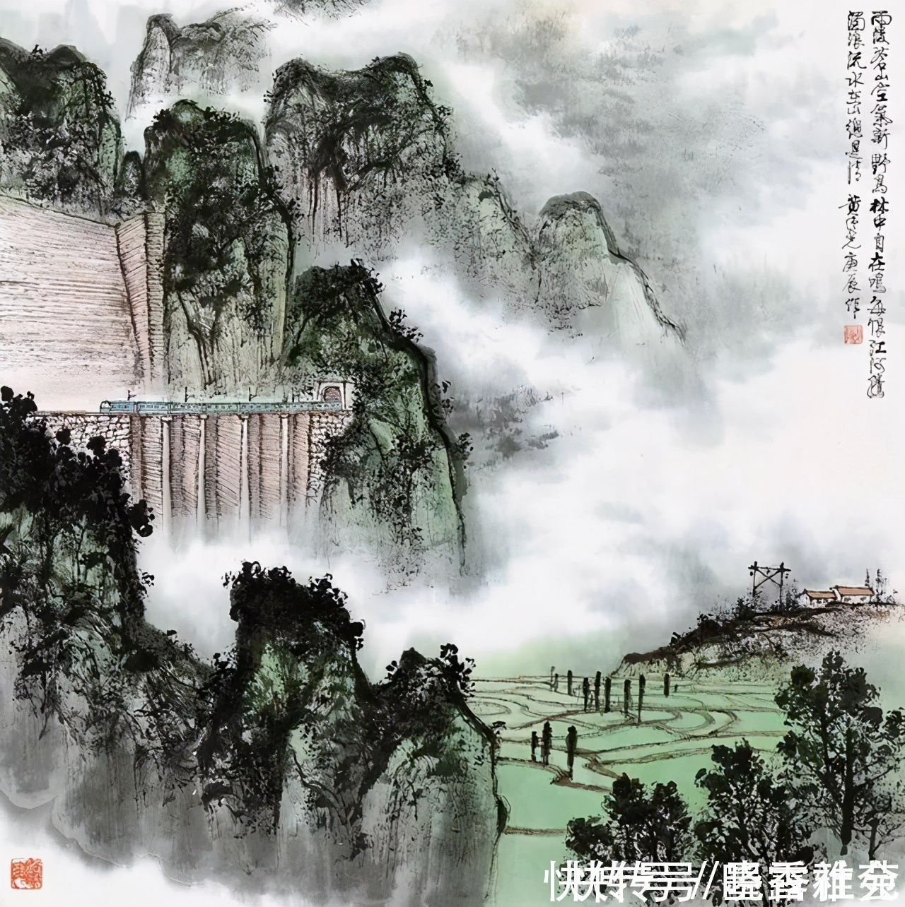 山水画$当代国画大师黄纯尧精品山水画作品欣赏