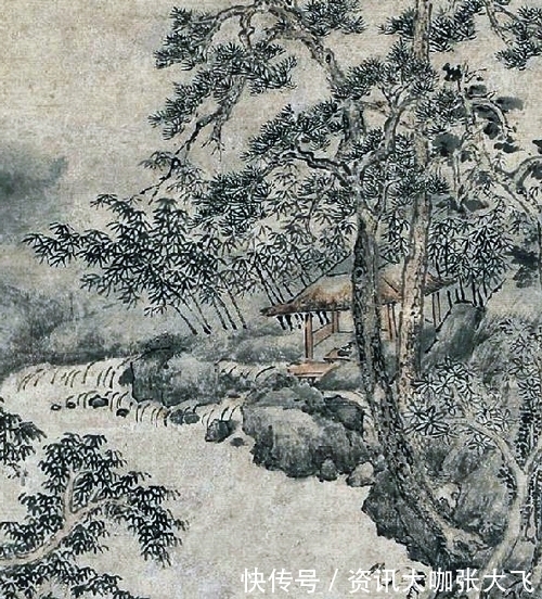 文人$文徵明弟子,爱画山林野趣,居节绘《溪山草亭》