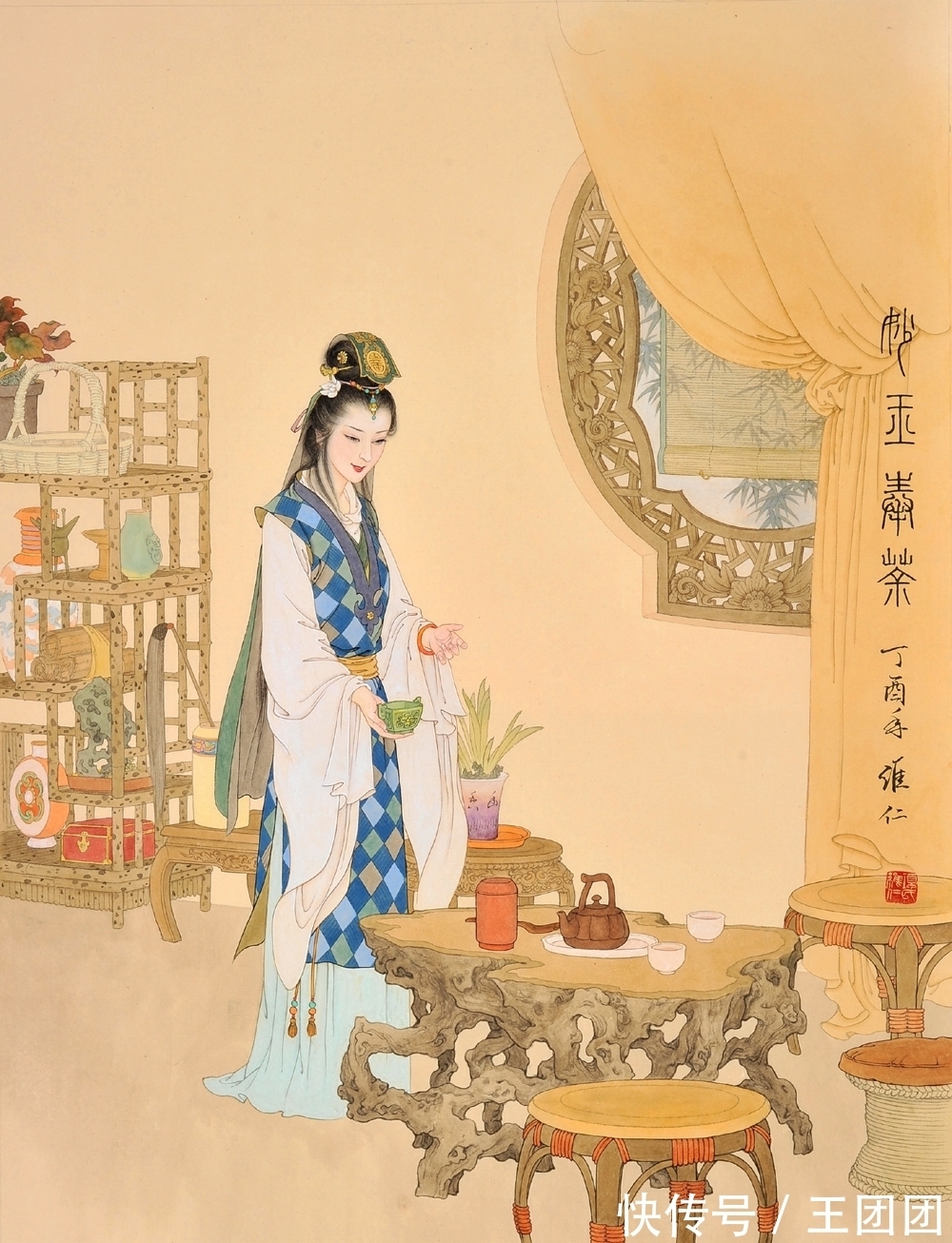 意象!论工笔人物画创作中的意象造形!