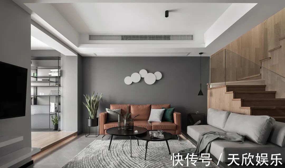 客厅|135㎡现代简约,高级时尚黑白灰,生活舒适而唯美