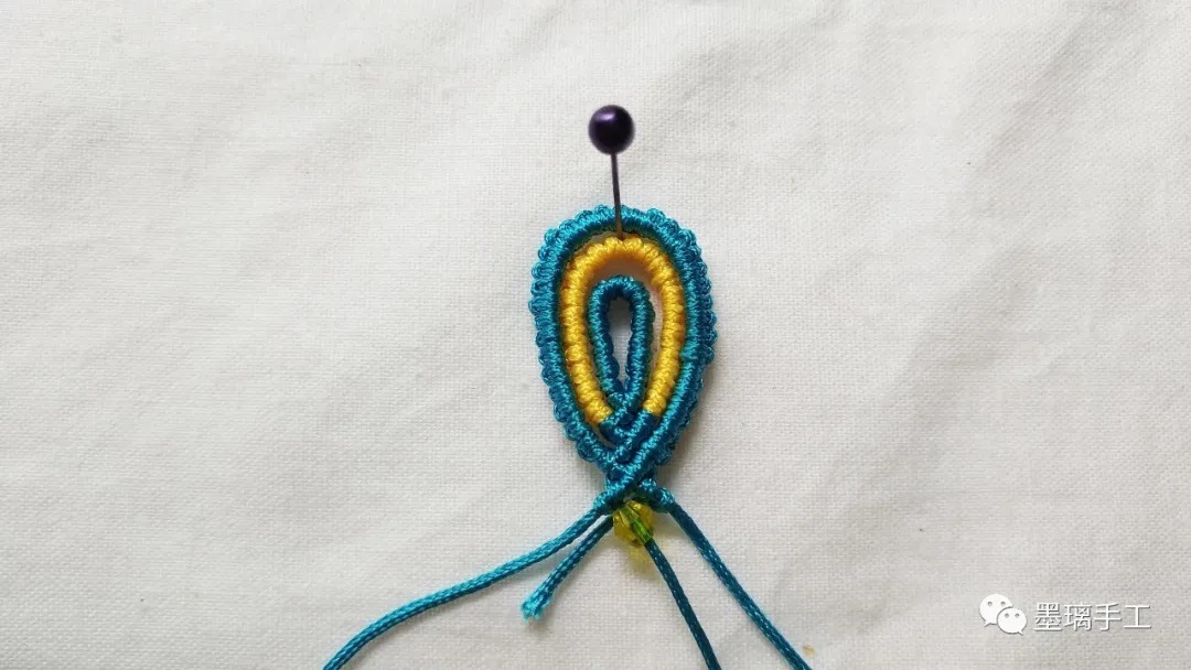 适合新手diy编的水滴型水晶耳环手工编绳