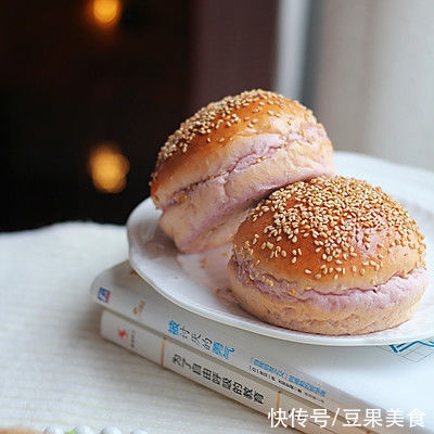 汤种紫薯汉堡 | 圣诞节的味道