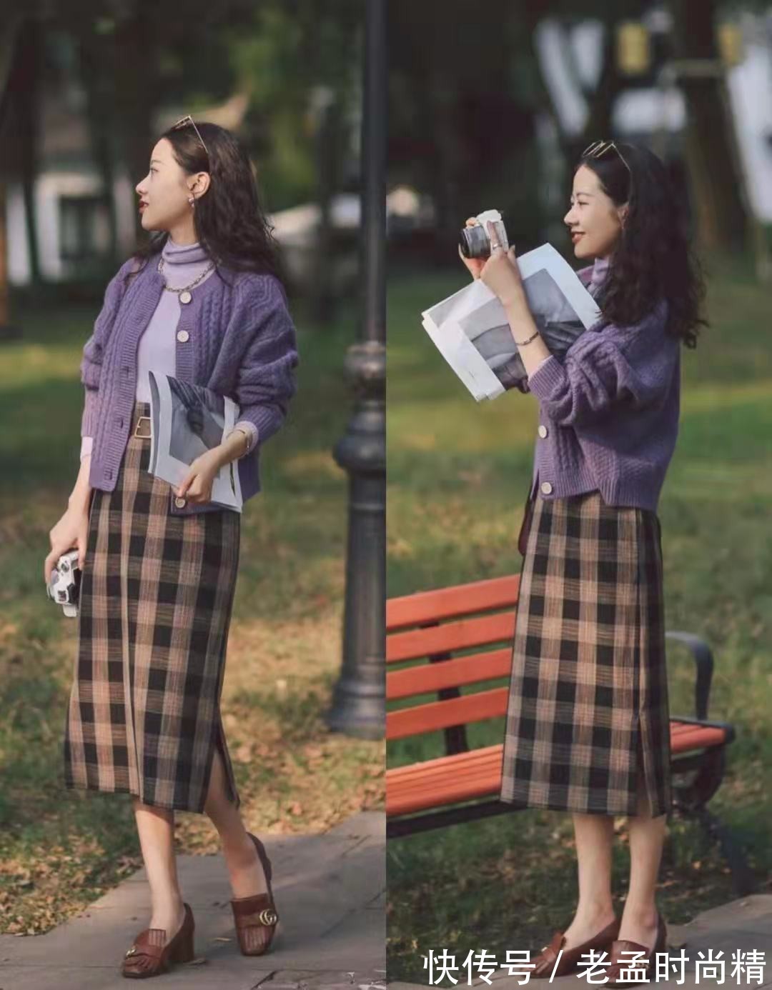 毛衣|秋天打扮得轻盈保暖!学时尚博主的2件毛衣叠穿法