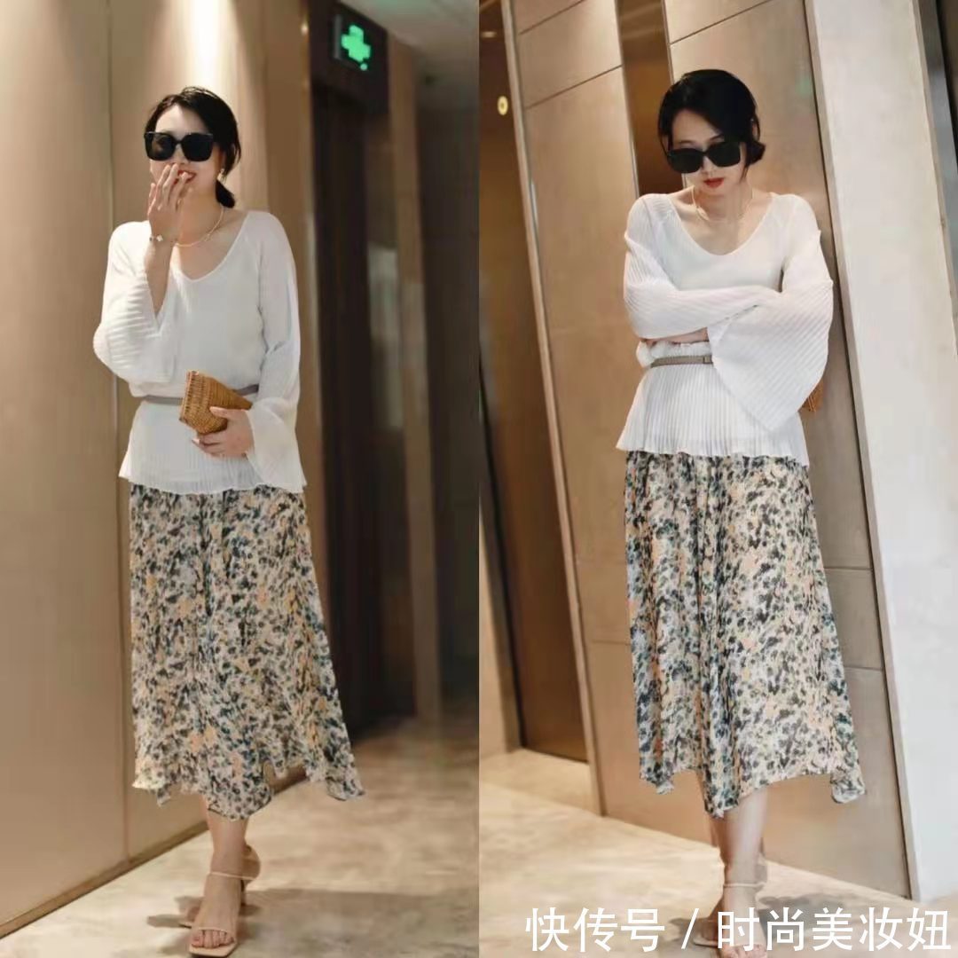 教科书|教科书级别的“显瘦”穿搭,124斤梨形身材,照穿优雅又养眼