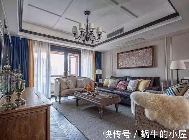 美式|140平美式三居,老公坚持阳台装折叠门、设吧台,太漂亮实用了