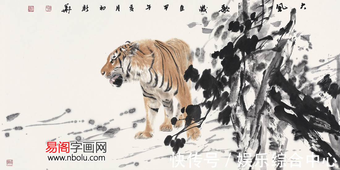 虎画@葛新华新春虎画 :2022虎啸生风王者归来