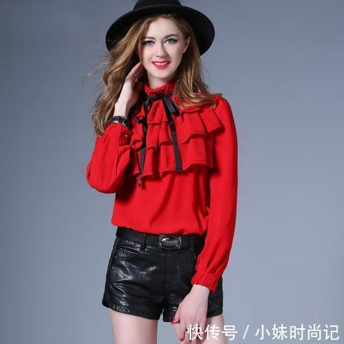 蕾丝 简约干练雪纺衫,尽显职场女神范