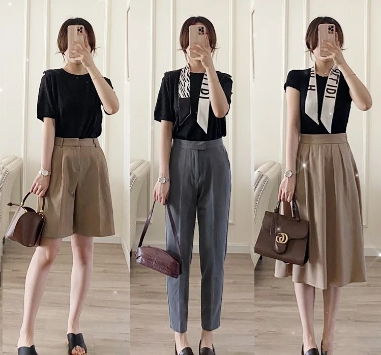 小个子|155-165小个子女生看过来,学这位博主这样搭配,提高腰线显身材