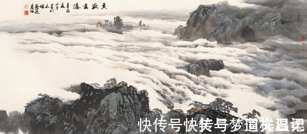 作品&他的国画作品,画面之中气势犹如千军万马,挥笔泼墨酣畅淋漓