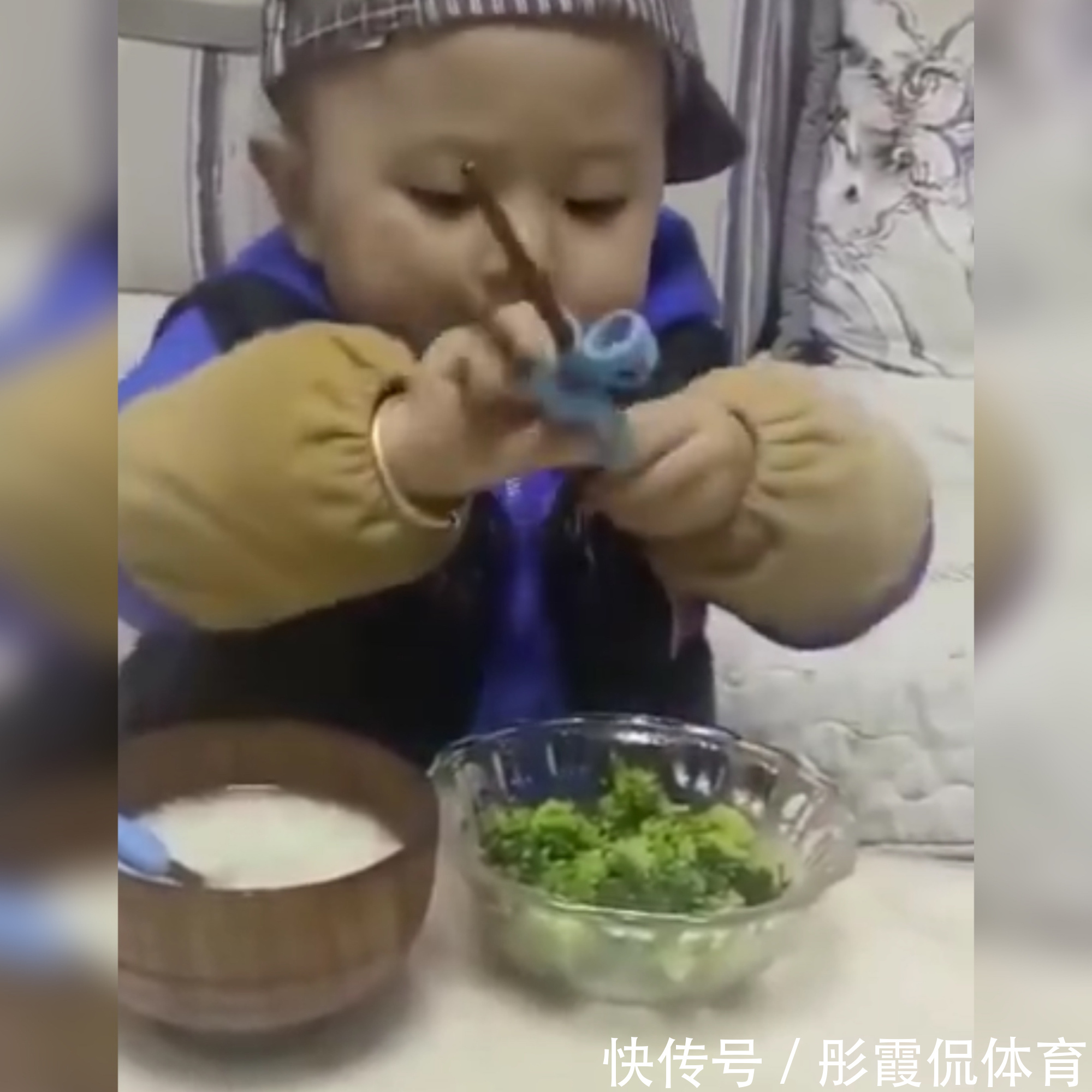 宝宝|“全网最火2岁吃播萌娃”乖巧吃饭走红,网友:是父母修来的福分