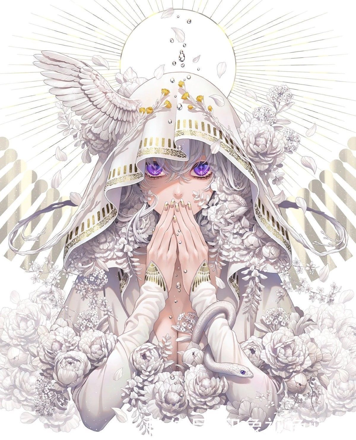 jiojio|五彩斑斓的白色系插画,霸气的画风,细节满满