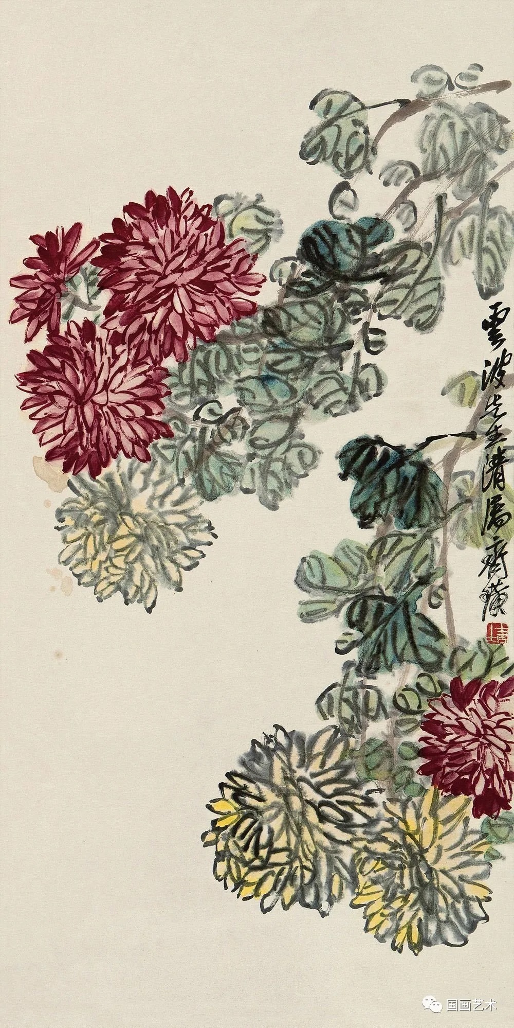 菊花$齐白石一生画菊很多,你知道成交价最高的菊花作品是哪幅吗?