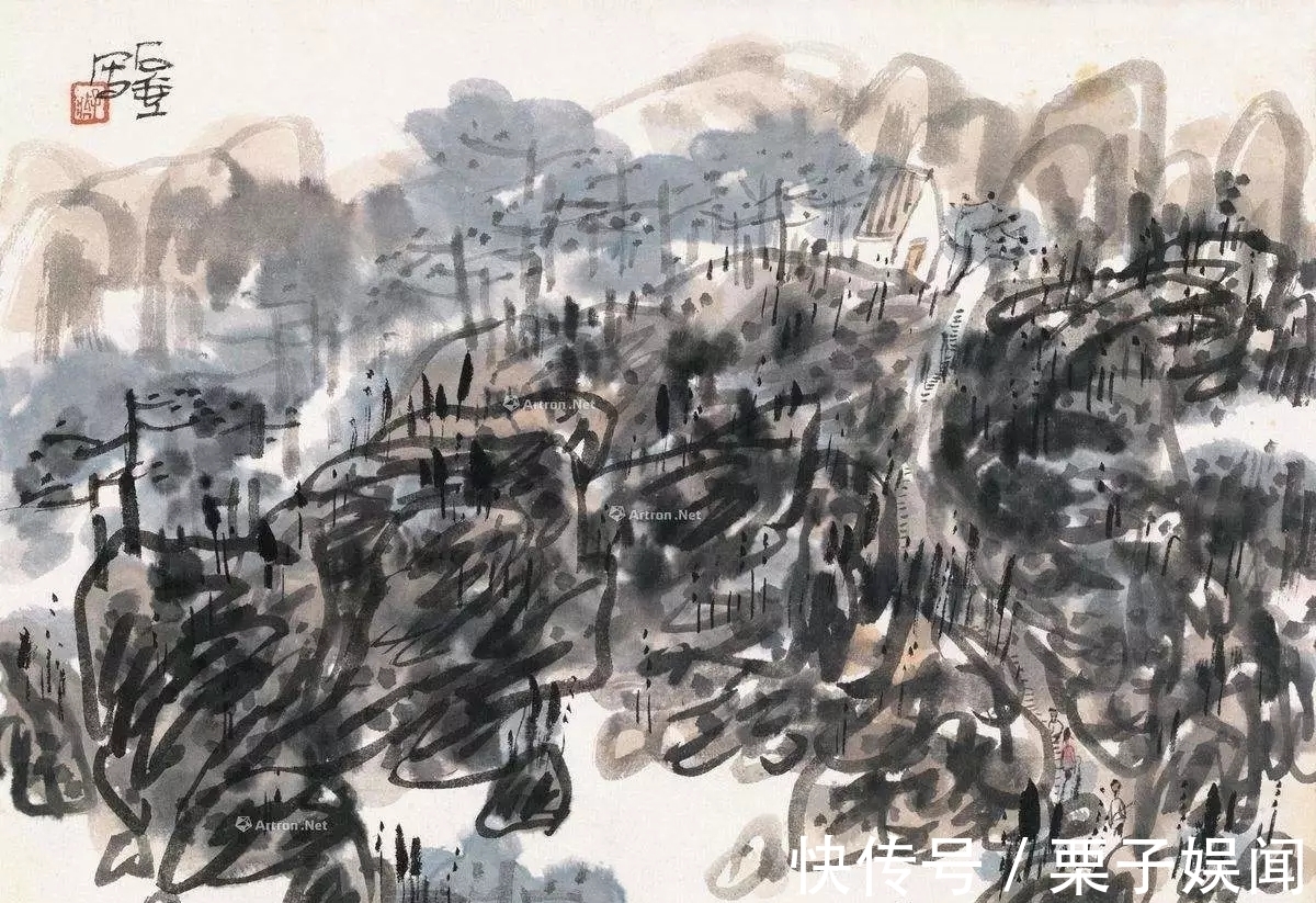 山水画!别人逸笔草草,他却繁笔复墨|陈子庄的山水画