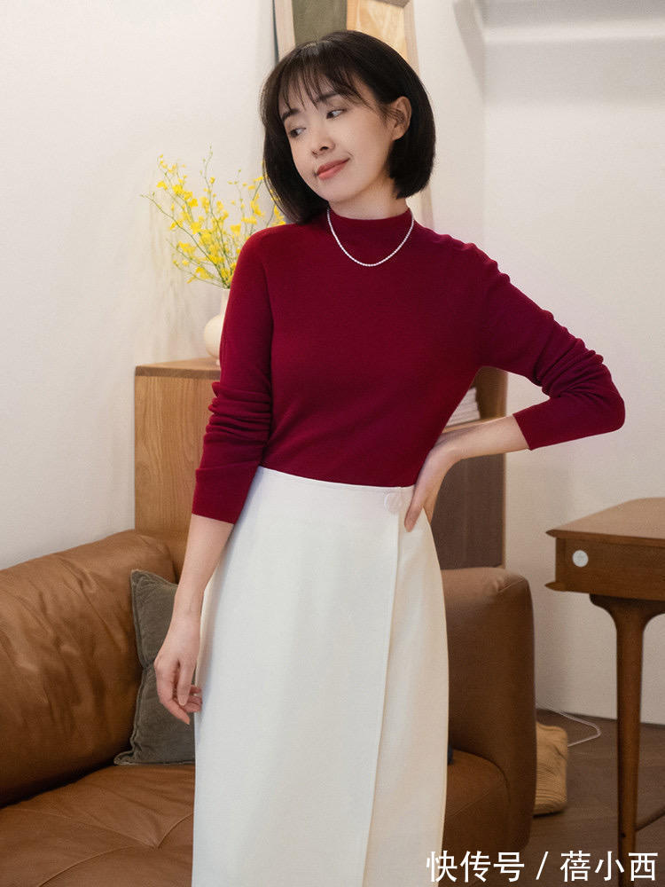 博主 今年还是穿“毛衣”最优雅,学博主这样搭配半身裙、高腰裤真高级