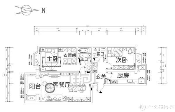 衣帽间|90㎡精抠每1mm，一厅四用+双厨双卫，最适合中国有娃家庭！
