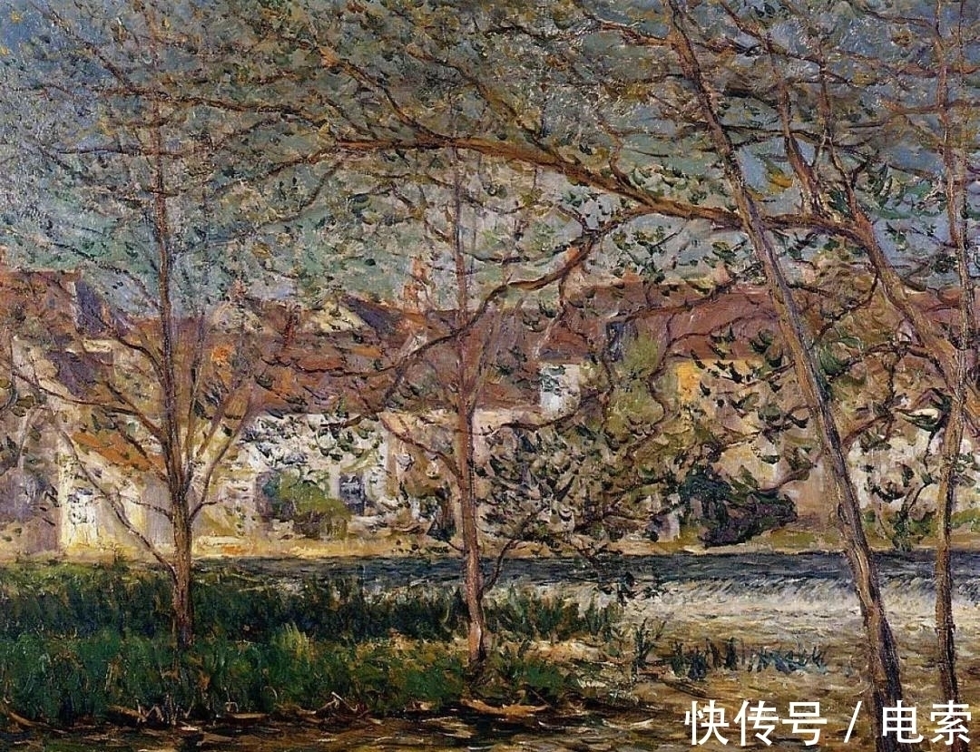 风景@他是法国著名印象派画家,风景油画集合众家之技法,然后自成一格