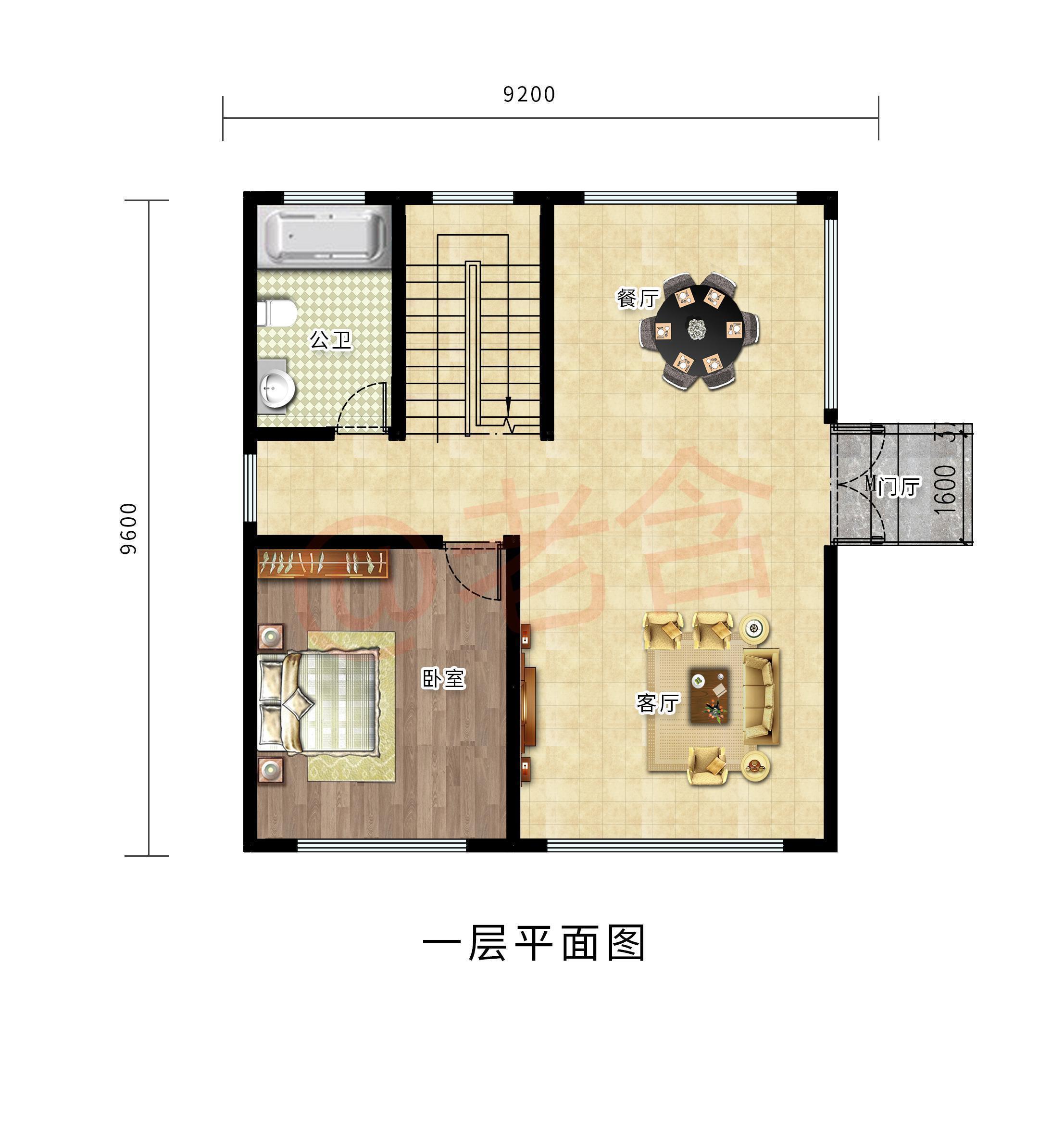 多功能|99米农村精美小户型,新中式风格,多功能布局,造价仅12万