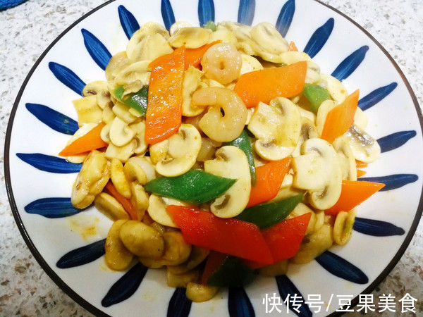 朋友一来就做虾仁炒口蘑，吃得皆大欢喜好回家