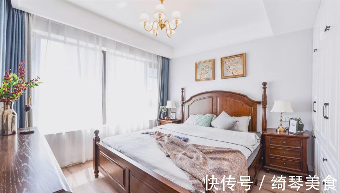 美式|142平美式四居室，户型方正，色调浪漫又温馨，以后有房也这样装