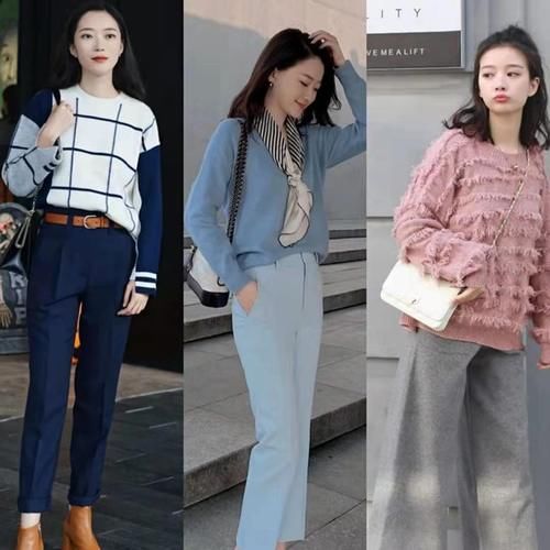 毛衣＋九分裤，适合早春的穿搭，时髦精最爱