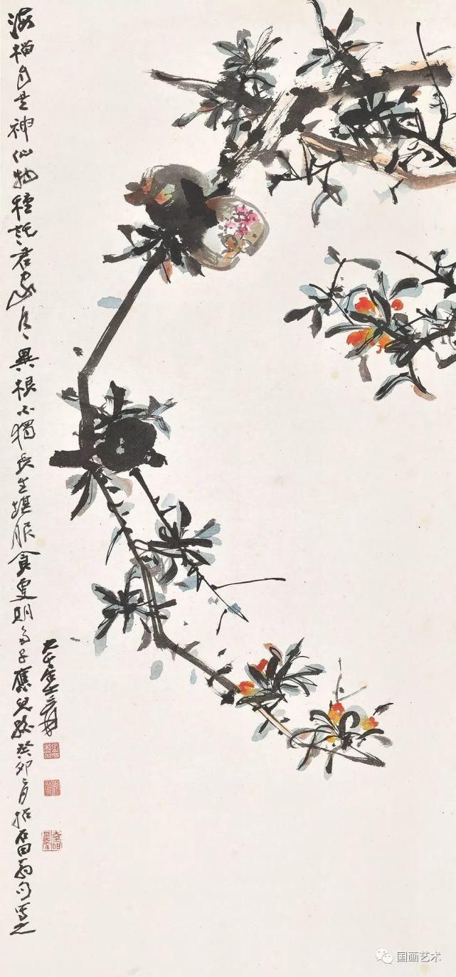 齐白石!笑口常开,多子多福——现当代名家笔下的石榴