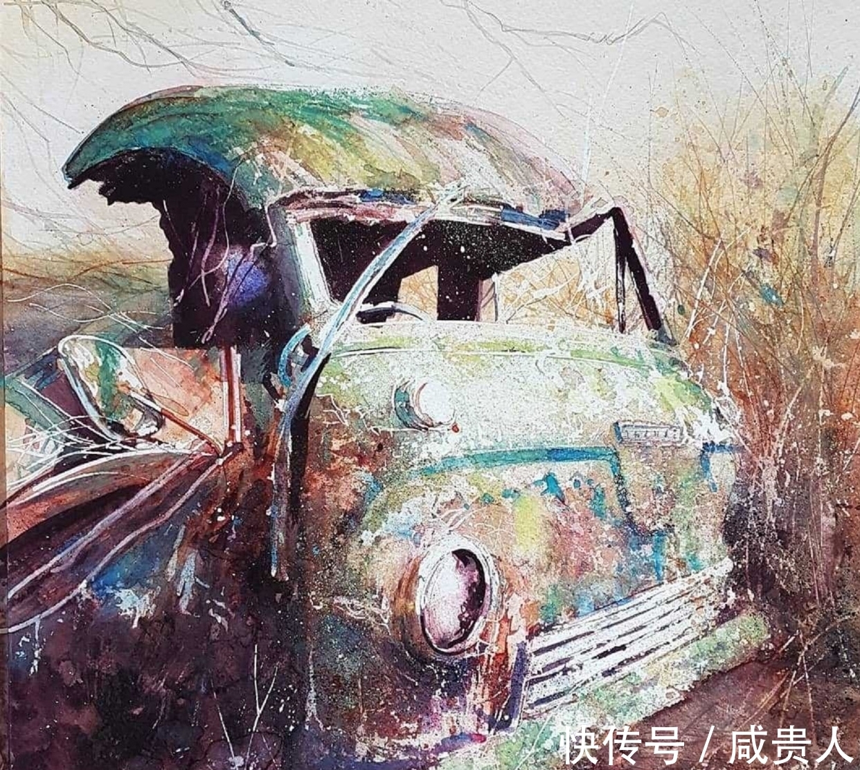 大卫·波克森@看着他的作品,内心会有一种莫名的震撼——水彩大师大卫·波克森