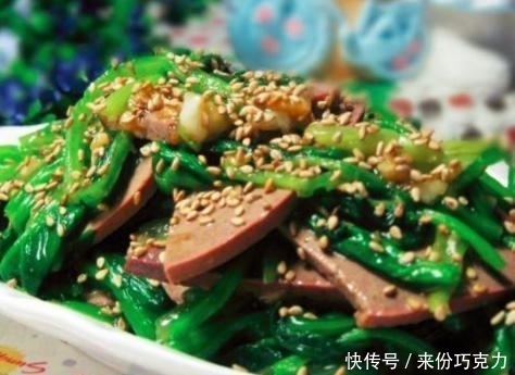 美食推荐:土豆炒芹菜,菠菜拌猪肝,西红柿豆腐,老干妈炒腰花