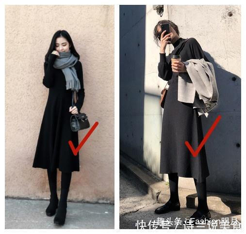 保暖 冬天穿裙子太冷,试试3款针织裙搭配,保暖又显气质