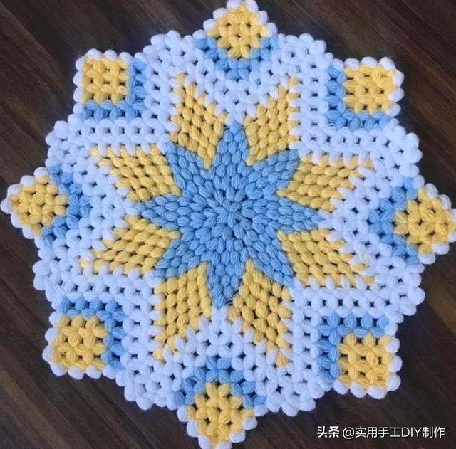 新手#「针织作品」32款只用到一种针法织出来的美垫子,新手留存备用