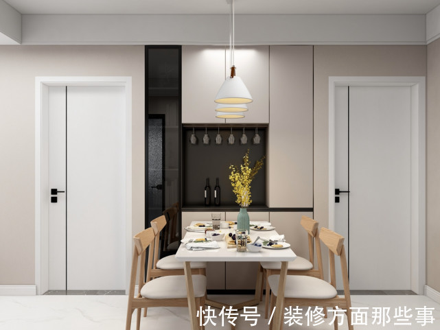 条纹衣|103平现代风二居室看起来呆板，效果却是非常生动的