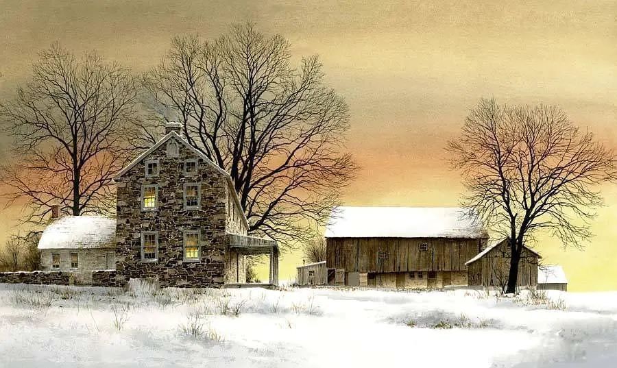 绘画&乡间记忆水彩画家RayHendershot的乡村风光和古色古香的静物绘画