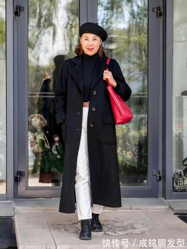 黑色|这才是老年人最美穿搭,65岁胖奶奶高级感的穿搭,时髦大气又减龄