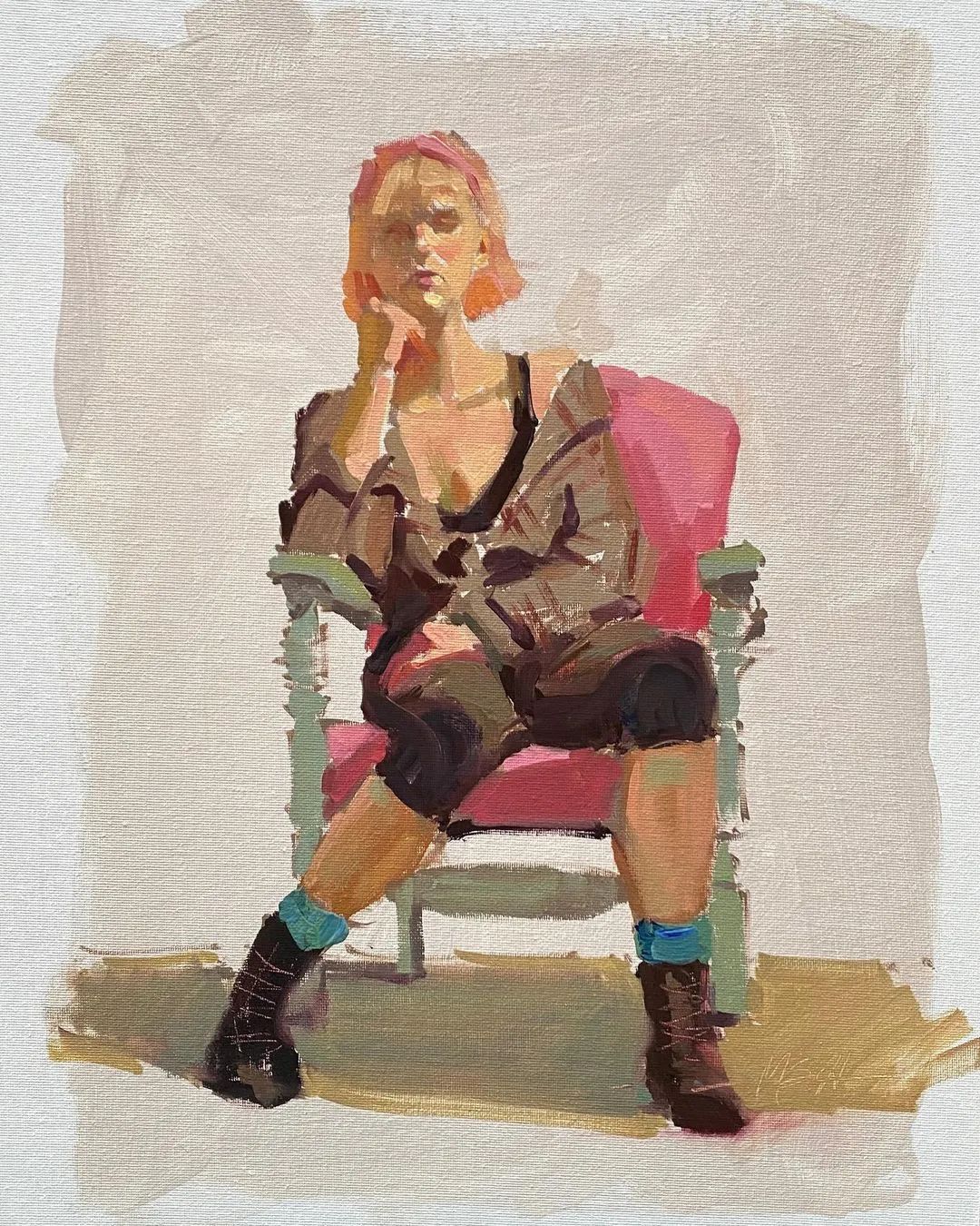 概括的笔触,光影和色彩具佳!