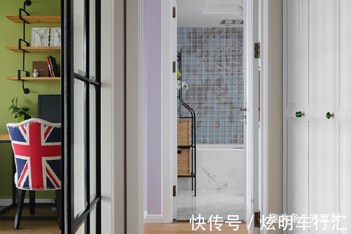 美式|120平混搭，工业风灯饰，美式圆角桌，是自由的样子！