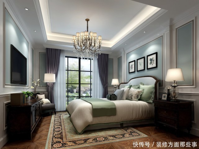 现代风|124平现代风五室设计,衣帽间使用谷仓门跳色来增加空间的气氛