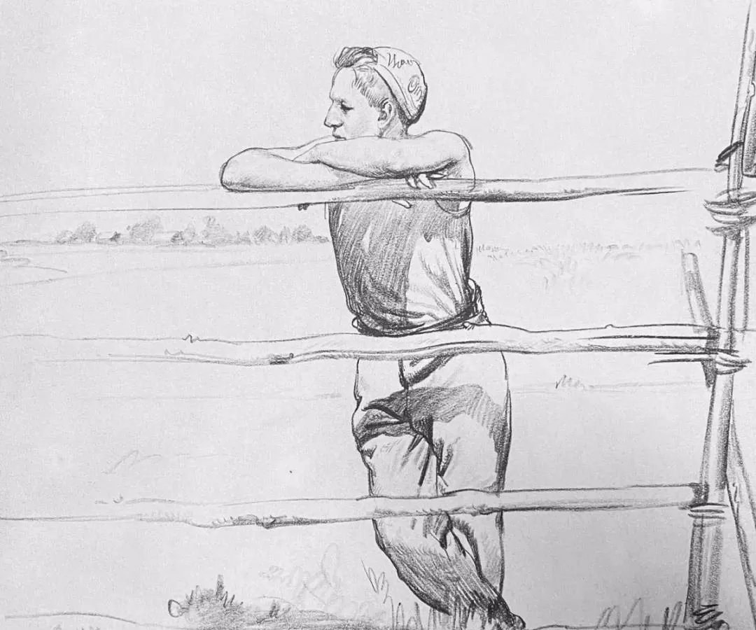 康斯坦丁$苏里科夫美术学院教授尼康. 索罗明速写作品