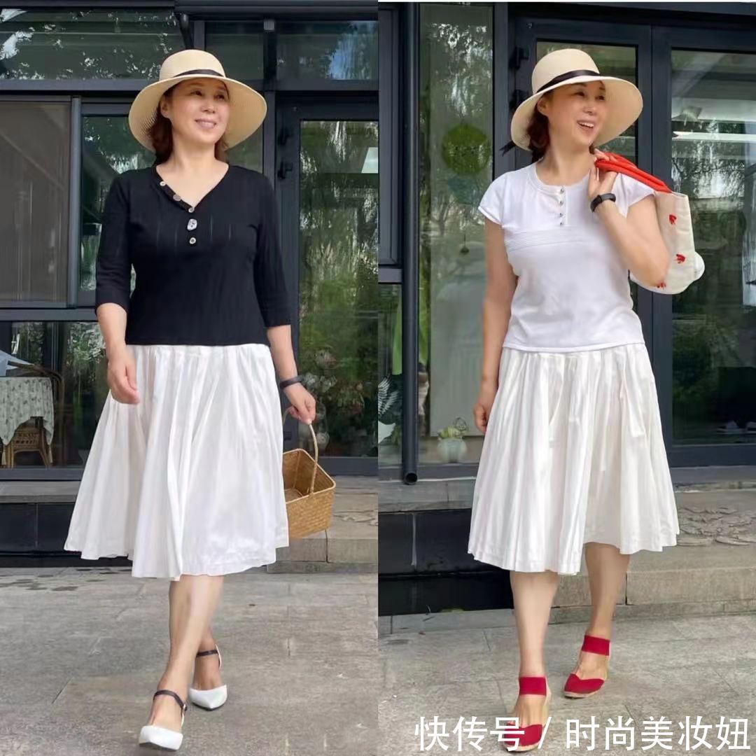 漂亮|年过半百依旧年轻漂亮,这位65岁奶奶的穿搭,洋气又高级