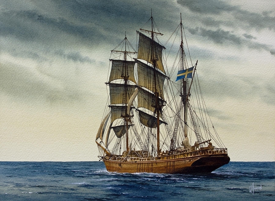 水彩画@风景水彩│ 美国画家James Williamson水彩画海景 作品