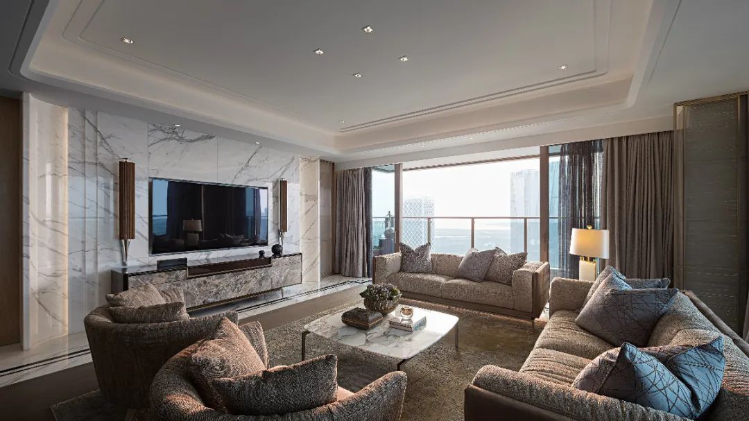 优雅|374㎡现代大平层，华丽时尚的空间，朴素质感好高档