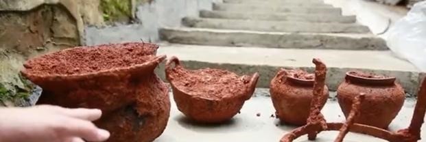 考古|考古发现汉代古墓,出土两千年前的火锅,锅里还有食物