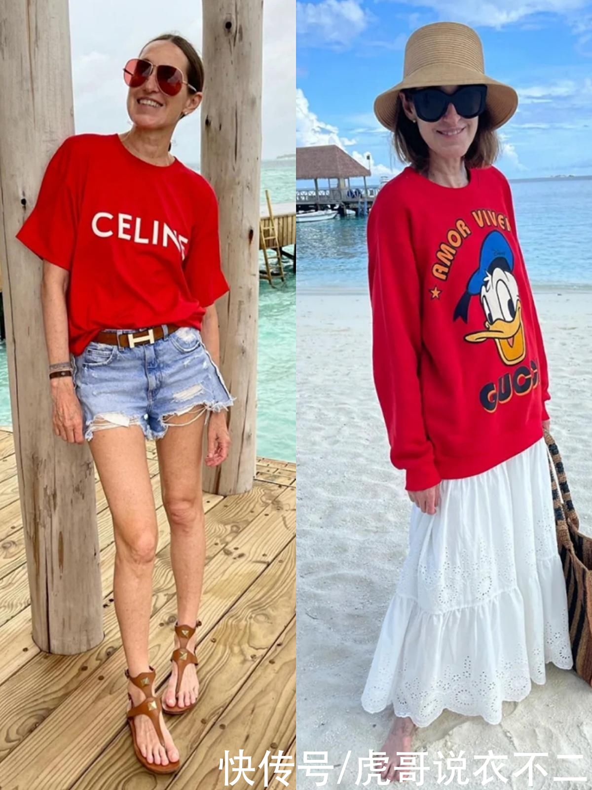 白+红|上了年纪的女人，学这位大龄博主的穿衣经，这才是岁月不败美人