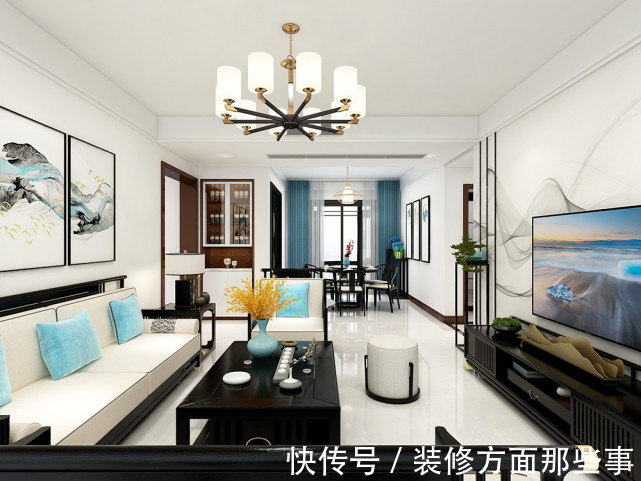 中式|135平中式四居室,续又错落有致,新潮又有韵味,恰到好处