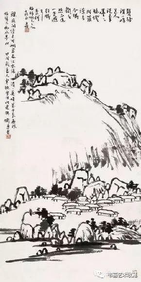  溪山烟雨|国画名家：潘天寿山水画50幅赏析